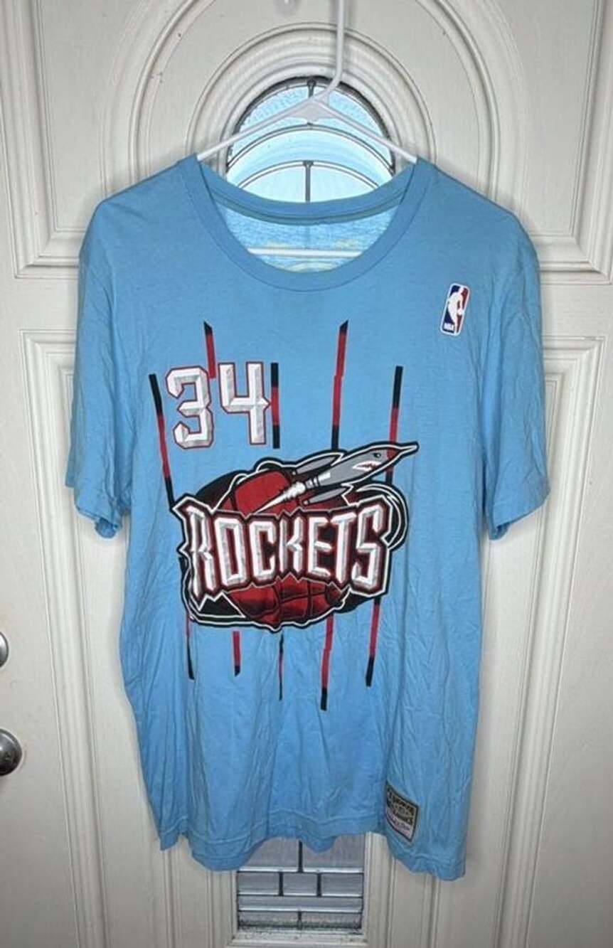 Men's Houston Rockets Hakeem Olajuwon Mitchell & Ness Blue Reload 2.0